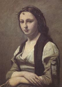 Jean Baptiste Camille  Corot Woman with a Pearl (mk05) France oil painting art